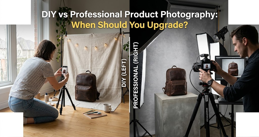 DIY product photography setup vs professional studio lighting